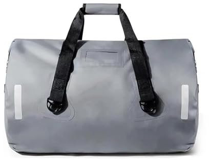 HATSVTGR Motorrad Satteltasche Für Y&amaha Für Exciter 150 Für Fazer Fz6 Fjr 1300 wasserdichte Hinten Schwanz Tasche Reise Trockenen Tasche Motorrad Gepäck Rucksack Sitz Tasche(Grau,90L)