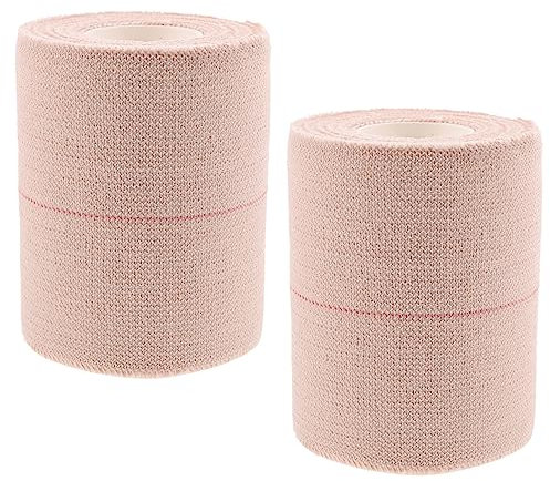 BESPORTBLE Elastisches Selbstklebendes Sportklebeband 7,5cm x 4,5m Hautfarben 2 Rollen Atmungsaktiv Hautfreundlich Reißbar Tragbare Fixierbinde Für Handgelenk Knie Sport Und Verband
