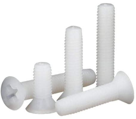 Tornillos de cabeza avellanada de nailon, M2-M8, cabeza plana, ranura cruzada, de plástico, 10-100 unidades(M5x40mm-20Pcs)