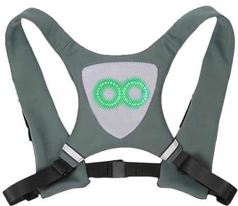 laxreheye Reflekterande löparväst, uppladdningsbar upplyst LED-löparväst, säkerhetsutrustning uppladdningsbar vattentät tillbehör cykling vandring utomhus jogging