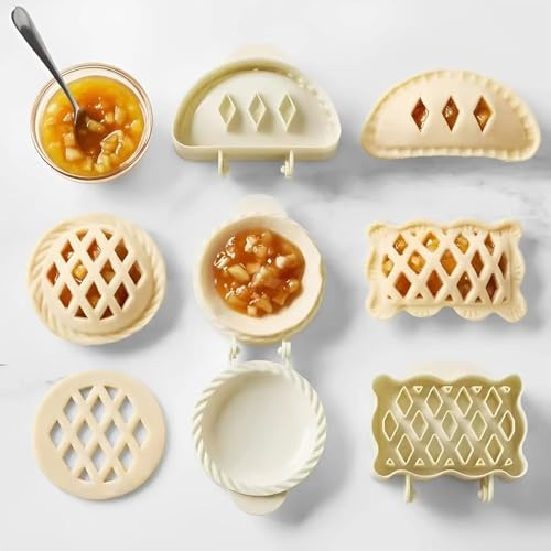 Holiday Mini Pie Mold, Hand Pie Press Mold Maker for Baking, Party Potluck Hand Pie Molds, Pumpkin Cookie Cutters, for Festivals and Parties (C)