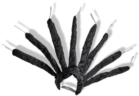 QUXVUIS Tête-monté Élastique Cheveux Bigoudi Rouleaux Curling Bâton Flexible Tige Ondulée Twist Bande Court Moyen Cheveux DIY Outil, Noir