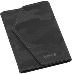 ETRES Magnetische Brieftasche ICON Easy – kompatibel mit iPhone 17/16/15/14/13/12 – RFID-Schutz, aus PU-Leder – 6 Karten + Bargeldfach – kompakt, Unisex, rutschfest (Cam Black)