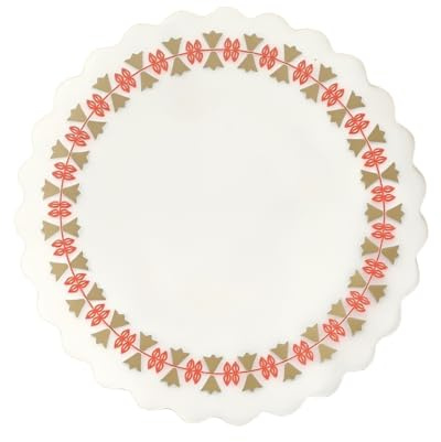 ROKZELT 100 Napperon en Papier Rond, Napperon Papier Dentelle 18cm, Blanc, pour Décorations de Mariage, Anniversaires, Desserts et Présentation de Plats