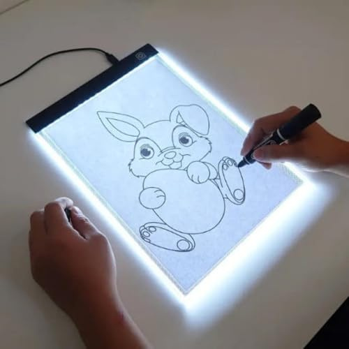 Boîte Lumineuse À LED A2/a3/a4/a5, Planche À Tracer avec Luminosité Réglable sur 3 Niveaux, Planche À Tracer Dimmable Parfaite pour Le Dessin Et Le Calque A2