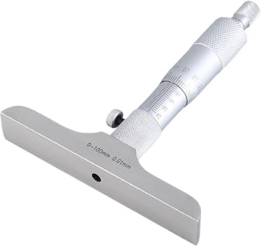 Micrometro di profondità da 0-25 mm, 0-50 mm, 0-100 mm, 0-150 mm, calibro di profondità da 0,01 mm con aste, strumenti di misurazione del calibro di profondità(0-50mm)