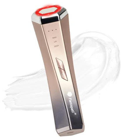 3-in-1 Red Light Therapy Wand, LED Facial Massager for Anti-Ageing Firming | Micro-Vibration Skin Care Device to Reduce Puffiness & Fine Lines, Portable Face & Neck Massage Tool for Home and Travel