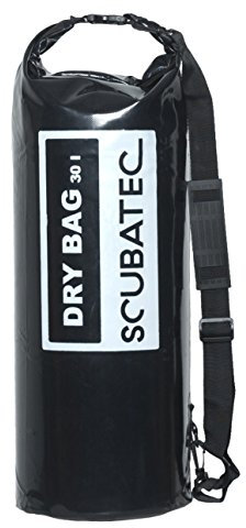 Scubatec Dry Bag wasserdichter Packbeutel, 30l, schwarz