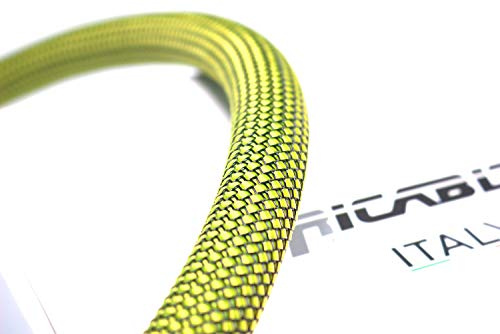 Ricable Custom YB20/20 - Jaune/Noir 20m - Gaine de Protection tressée pour câble 16-22 mm