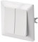 EMOS Interruttore seriale bianco (lucido), doppio interruttore per scala, 250 V ~/10 AX, interruttore a bilanciere in plastica, senza presa a incasso, classe di protezione IP20 per interni