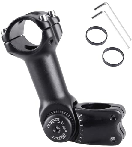 Azarxis Vorbau 31.8 25.4, 60 Grad 90mm 110 mm 130 mm Einstellbare Lenkervorbau, Fahrradlenker für Fahrrad, Rennrad, BMX, MTB, Radfahren (25.4 x 130mm)