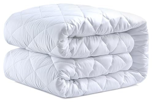 Caroline Shatuik King Size Mattress Protector fitted Quilted Extra Deep 40cm Stretch Skirt Anti Allergy,Mattress Cover (152 x 200) Not-Waterproof