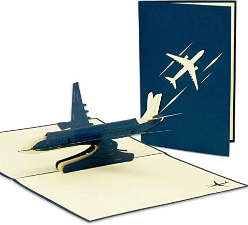 LINPOPUP®, LIN17181, POP UP Karte - 3D Gutschein-Karte für Reise, Städtetrip, Flug Urlaub - Geschenkgutschein - Geburtstags-Karte - Klapp-Karte, N147