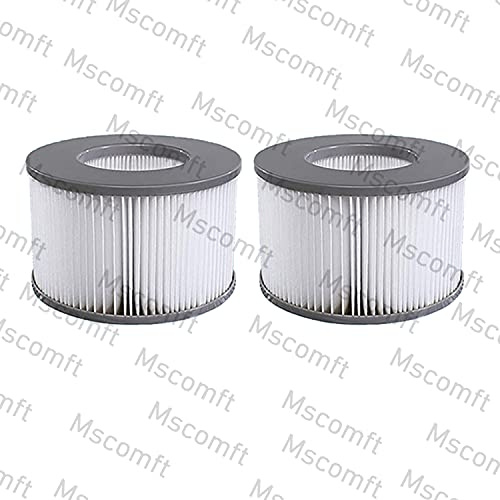 Mscomft Whirlpoal Lot de 4 Cartouches filtrantes de Rechange pour Piscine Gonflable pour Whirlpoal (2 pièces)