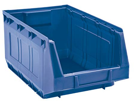 Set 7 contenitori in PEHD a bocca di lupo L 207 x H 165 x P 345 - Blu