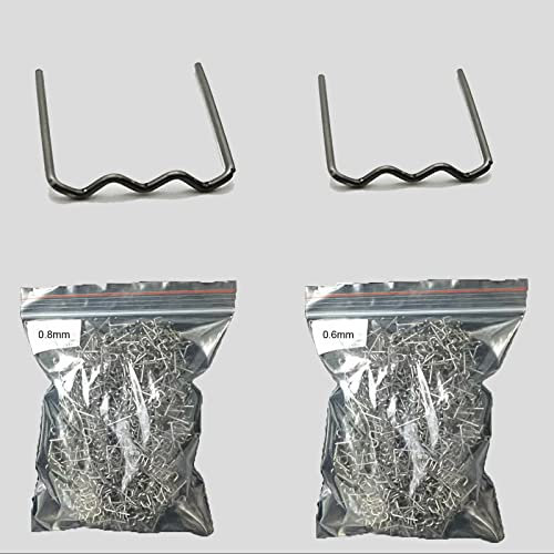 ysister 0,8mm / 0,6mm Hot Staples Welder Staple,1000 Stück Plastik Schweißen Heiße Heftklammern,Edelstahl Hot Staples Welder Staple,Klammern Schweißen, für Heißklammern, Stoßstange