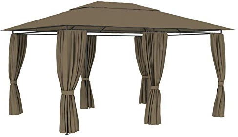 Tidyard Gazebo Padiglione da Giardino Esterno con Tende Richiudibile 6x3 m/3x4 m,Gazebo Giardino con Tende Laterali,Padiglione Giardino con Tende Laterali,Gazebo Richiudibile,Gazebo con Tende