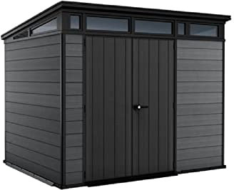 Keter 17210836 Cortina 9 x 7 Plastic Garden Shed in Wood Effect