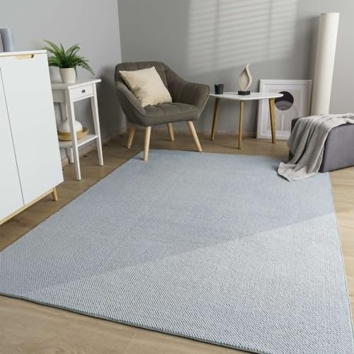 TT Home Wohnzimmer Teppich Esszimmer Kurzflor Boho Design Skandi Flauschig Unifarben, Farbe:Grau, Größe:160x220 cm
