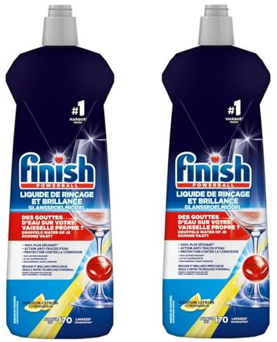 Finish Liquide de Rinçage Citron - Lot de 800 ml