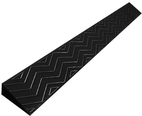 Rollstuhlrampe,Türschwellenrampe Stufen,Tragbare Indoor-Kehrrobotertür,Bordsteinrampe,Rutschfester Fester Kunststoff für Fahrrad Roller Gepäck,Freies Schneiden (Schwarz, 100 * 8 * 2cm)