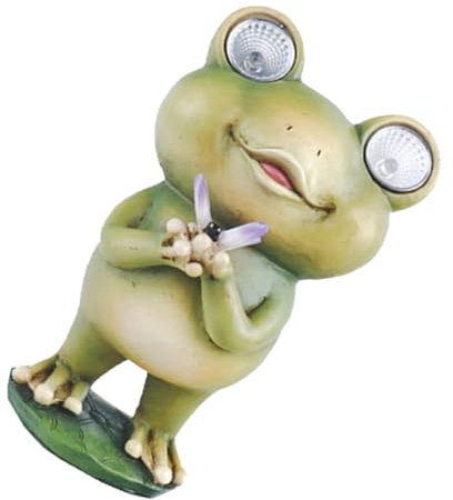 CAXUSD Solar-Frosch-licht Moosstatue Schmücken Gartenleuchten Im Freien Sammelbare Froschfigur Solarleuchten Für Draußen Solarleuchten Für Den Garten Blumentopf Draussen Dekorationen Harz