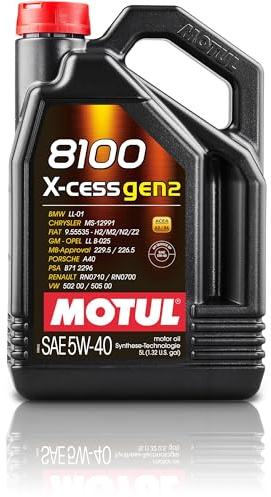 MOTUL Motoröl 5W-40 8100 Motor Öl ACEA A3/B4 API SP X-cess Gen2 5L