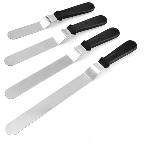 NIXNUT 1 spatule à glaçage, crème, beurre, grattoir en acier inoxydable, palette pour glaçage, décoration de gâteaux