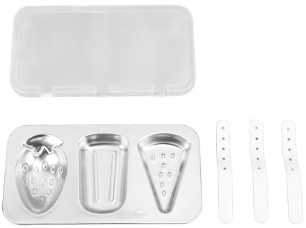 Eisformen, Eis Am Stiel-Formen Mit Deckel, Wiederverwendbar, Vielseitiger Eis-Pop-Maker Mit 3 Mulden, Edelstahl-DIY-Kuchenformen Für Die Küche