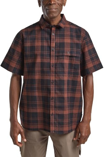 Jack Wolfskin Plains Shirt M skjorta, check dark marinblå, L herr, Kontrollera mörk marinblå, L