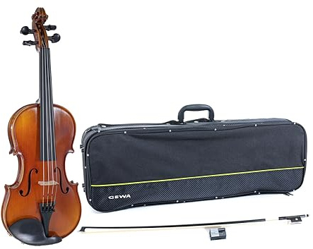 GEWA Violine, Violingarnitur Serie Maestro 1 VL 3, 3/4 Spielfertig inkl. Violinkoffer, Carbon Bogen und Larsen Aurora Saiten