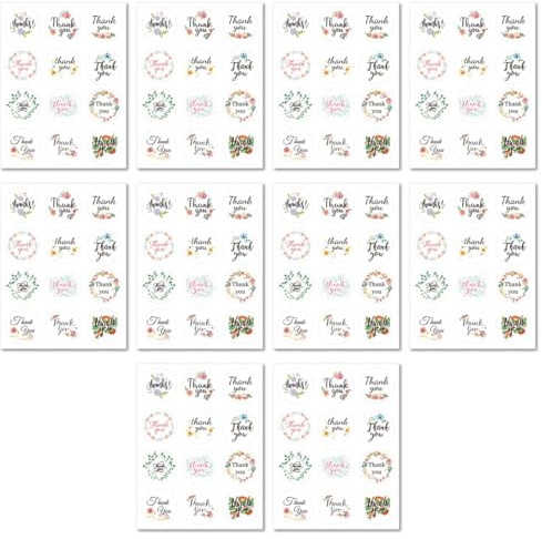 AOEVUIR 120 Pcs Vielen Danke Aufkleber Runde Dankeschön Aufkleber Dankeschön Etiketten Thank You Sticker Geschenkaufkleber Etiketten Selbstklebend für Umschlag Geburtstag Grußkarten Verpackung