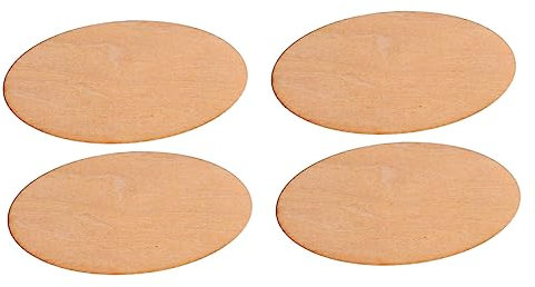 SEWACC 40stücke Dekorative Ovale Holzstücke Unvollendete Malerei Holzausschnitte Holzhandwerk Zum Selbermachen Holzscheiben Holzanhänger Für Bastelprojekte