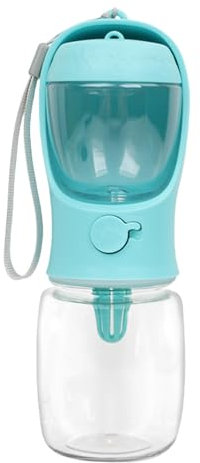 Holdes Vaso 2 en 1 para perros, botella de agua para perros que caminan a pasear al perro, vaso de agua a prueba de fugas, dispensador de agua para cachorros a prueba de fugas para accesorios al aire