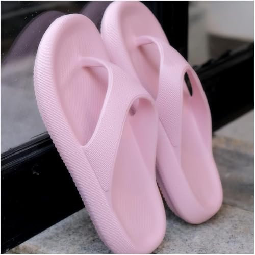 XZDEAIR Badelatschen Flip-Flops mit Dicker Unterseite, Set-Zehen-Paar-Hausschuhe, Indoor-Outdoor-Schuhe, leichtes und tragbares Design, Dusch-Slipper Hausschuhe