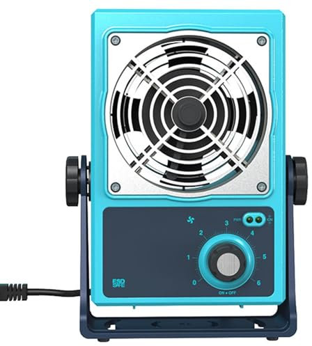 Ventilatore ionizzato antistatico da tavolo, eliminatore di ventole da tavolo ionizzatore, testa singola regolabile, portata effettiva 40 * 90 cm, per stampa, imballaggio, spruzzatura di plastica