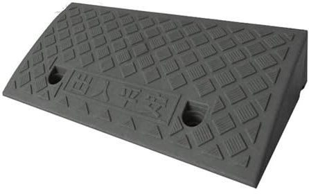 Gummi Schwellenrampe - Hochleistungs Rollstuhlrampe, Schwellenrampe Für Treppen Von Rollstühlen Und Elektromobilen, Rutschfeste Bordsteinrampe Für Auffahrten, Tragkraft 273 Kg(Black,50x22x5cm)