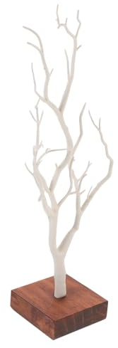 Vaguelly Elegante Albero Porta Gioielli in Legno e Pe Scatola Contenitore, Resistente alle Rotture, per Decorazione da Scrivania e Organizzazione in Ambiente Interno