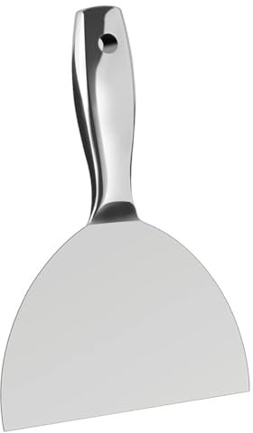 Pqahffowr EspáTula para Masilla de 6 Pulgadas, Herramienta Raspadora de Acero Inoxidable Pulido de Primera Calidad de una Pieza para Acabado de Paneles de Yeso