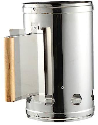 TOYANDONA 1pezzi Secchio Accendifuoco per Inossidabile Manico in Legno Isolante Termico per Accensione per Barbecue all e Camini