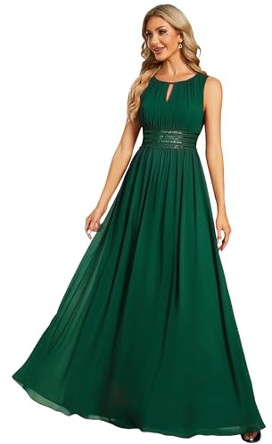 Ever-Pretty Brautjungfernkleid Damen Lang Abiballkleid 10 klasse | a linie,halter neck,chiffonkleid damen festlich,abendkleider,ES01955