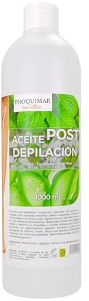 Aceite Post Depilación – 1 Litro | Con Menta, Eucalipto y Aloe Vera | Calma, Refresca y Hidrata la Piel | Uso Profesional y Doméstico | Elimina Restos de Cera