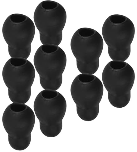 CLISPEED 5pares Tapones Oídos de Silicona Tipo Calabaza Negros Reemplazo para Accesorios de Estetoscopio Reducción de Ruido para Uso Profesional