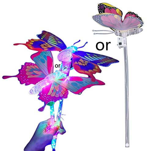 OSNIYAW Varita mágica de mano, princesa, linterna LED, varita mágica, accesorios para escenarios, al aire libre, jugar, juguete luminoso, brilla la oscuridad, juguete favorito para adultos,