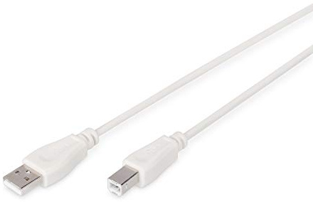 DIGITUS Cavo USB 2.0-1,8 m - USB A a tipo B - 480 Mbps - Cavo di collegamento per computer, notebook, hub, stampanti - Beige