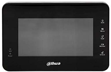 'Dahua Technology Station intérieure intercomunicante – écran 7 Touch + Slot SD Card et Fonction Snapshot – Noir