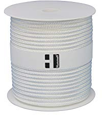 Hummelt® SilverLine-Rope Flechtleine Seil Polyesterseil 6mm 50m weiß auf Rolle