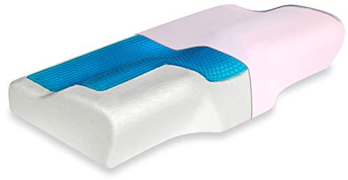 Vitabo Orthopaedic Pillow with Innovative Gel Technology, visco foam, pink, 50 x 30 cm