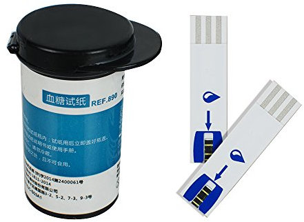 Blutzuckermessgerät Diabetische Blutzuckermessstreifen Blau 50 Stück 50 kostenlose Lanzetten (Teststreifen)