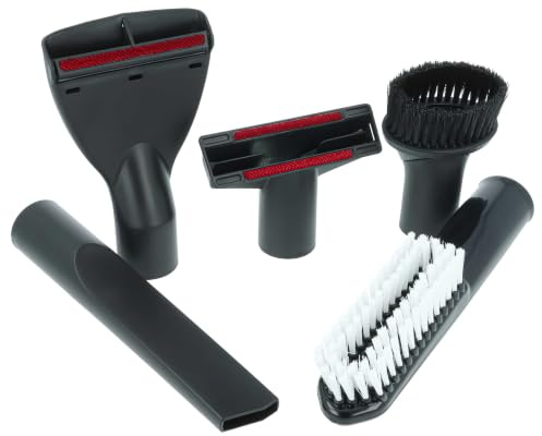vhbw 5-tlg. Düsen-Set kompatibel mit Bosch UniversalVac 15 | EasyVac 3, AdvancedVac 20 Staubsauger - 35 mm Rot Grau Weiß